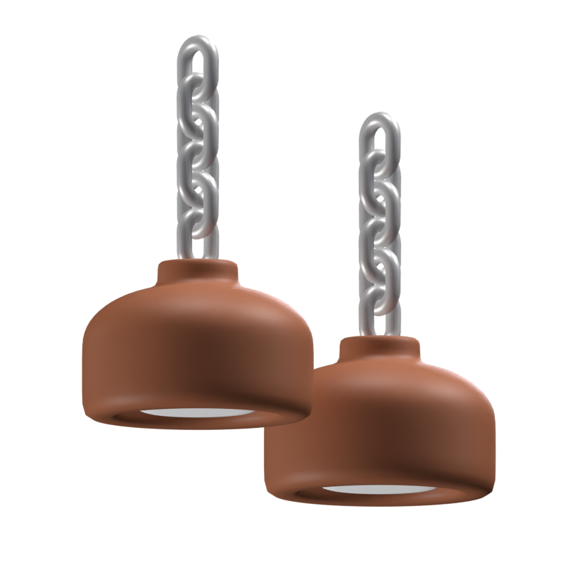 A Pair Of Hanging Lamps 3D Icon 3D Graphic