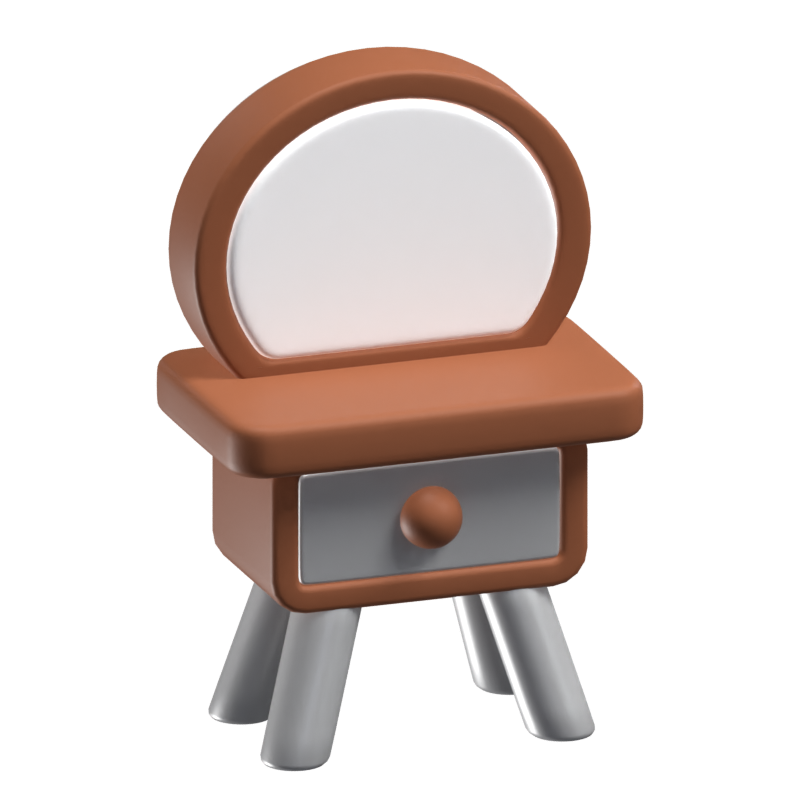 Dressing Table 3D Icon 3D Graphic