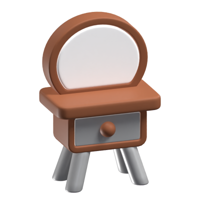 Dressing Table 3D Icon 3D Graphic