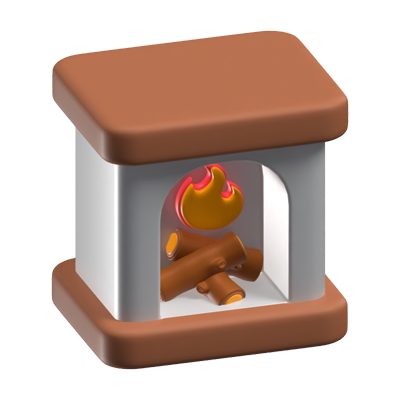 Fireplace  3D Icon Model 3D Graphic