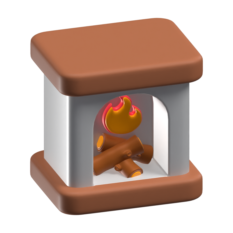 Chimenea Icono 3D Modelo 3D Graphic