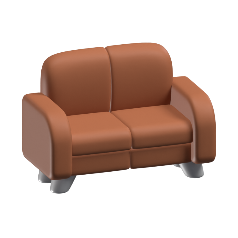 Double Sofa 3D Icon Model