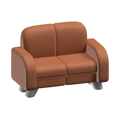 Double Sofa 3D Icon Model 3D Graphic