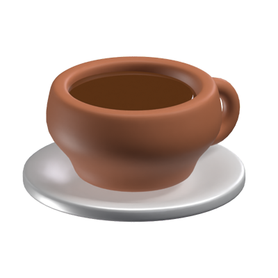 eine tasse kaffee 3d-symbol 3D Graphic