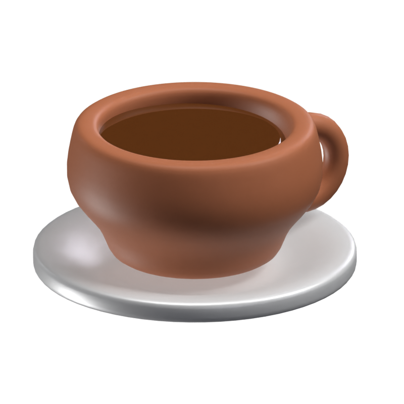 Eine Tasse Kaffee 3D-Symbol