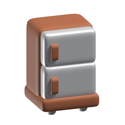 Refrigerator 3D Icon Model 3D Graphic