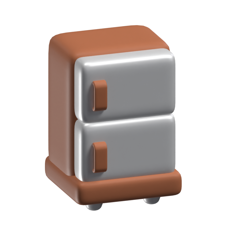 Refrigerator 3D Icon Model