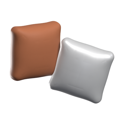 Two Pillows 3D Icon Model 3D Graphic