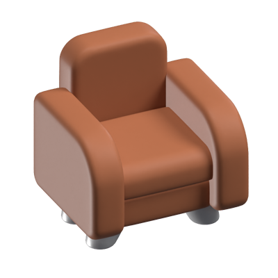 Single Sofa 3D Icon Model 3D Graphic