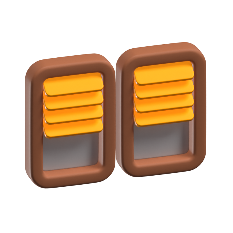 A Pair Of Windows 3D Icon Model 3D Graphic