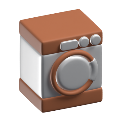 Washing Machine 3D Icon Model 3D Graphic