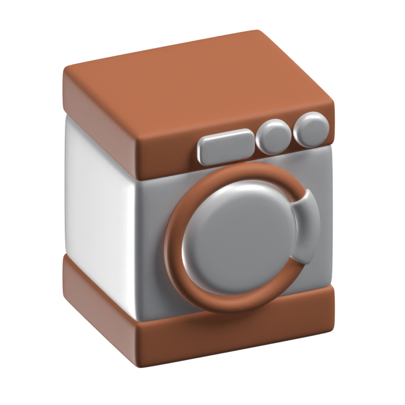 Washing Machine 3D Icon Model 3D Graphic