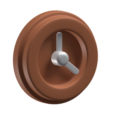 Wall Clock 3D Icon Model 3D Graphic
