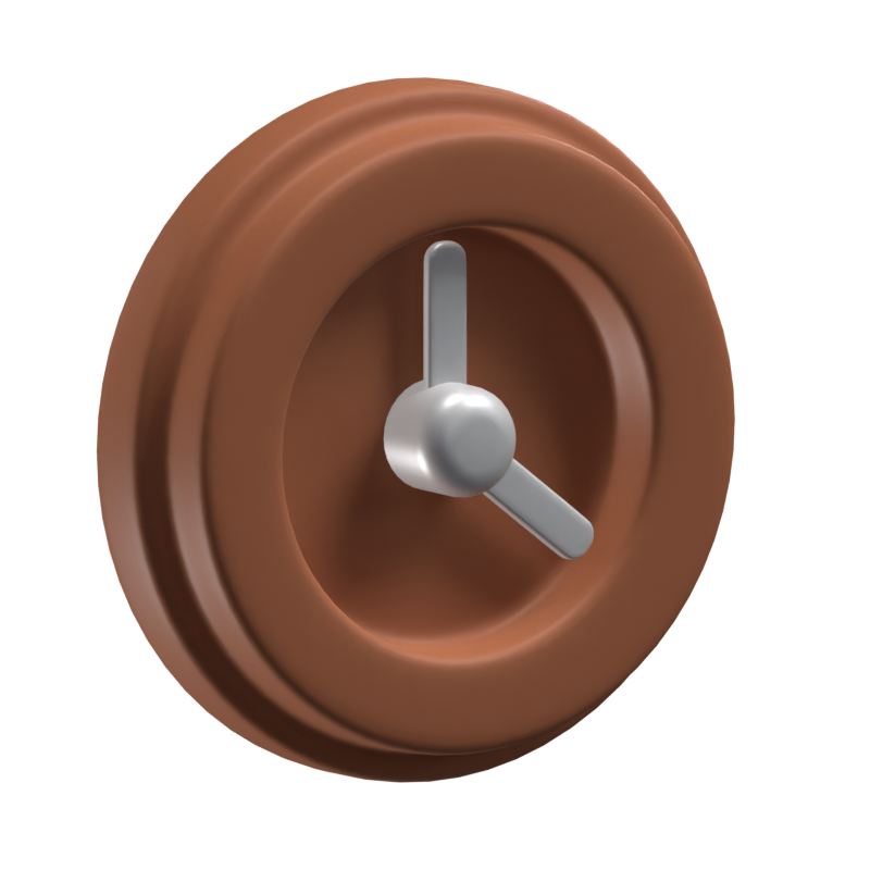 Wall Clock 3D Icon Model