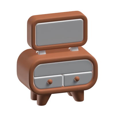 tv tisch 3d icon modell 3D Graphic