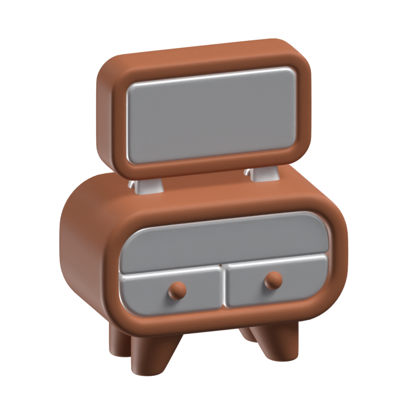 TV Tisch 3D Icon Modell 3D Graphic