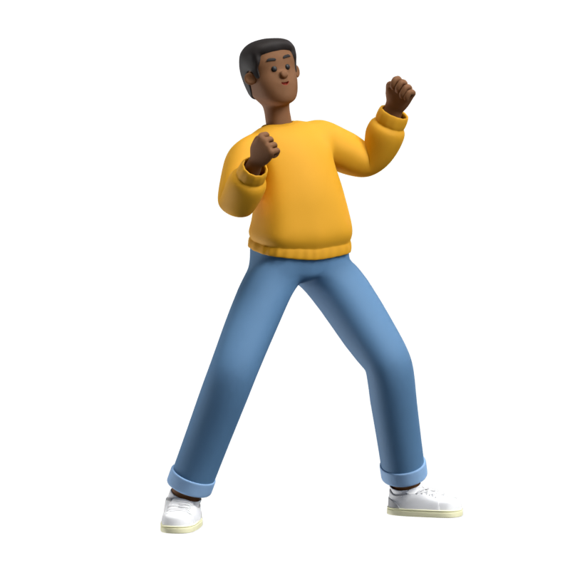 Personagem 3D do aplicativo Fred Delivery