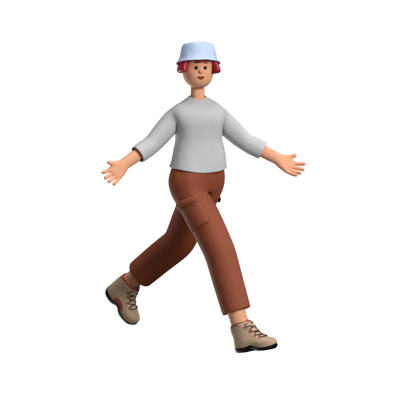 Sam Travel App 3D Character 3D Graphic