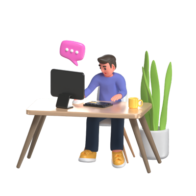 Work From Home 3D Model 3D Graphic
