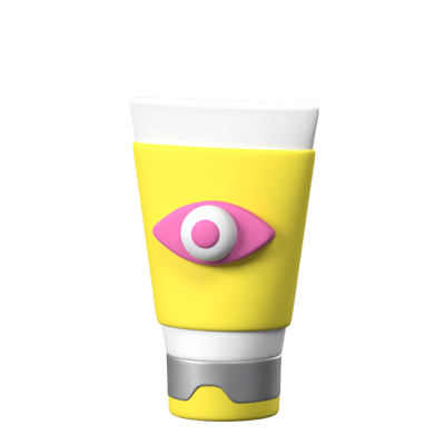 Eye Cream Tube 3D Animated Icon 3D Graphic