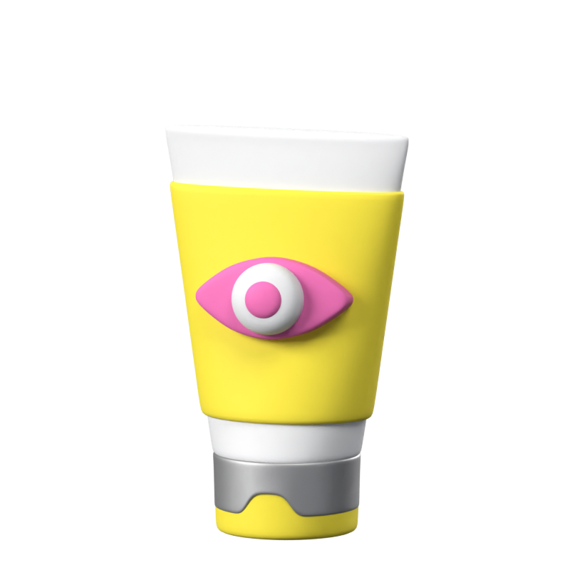 Eye Cream Tube 3D Animated Icon 3D Graphic