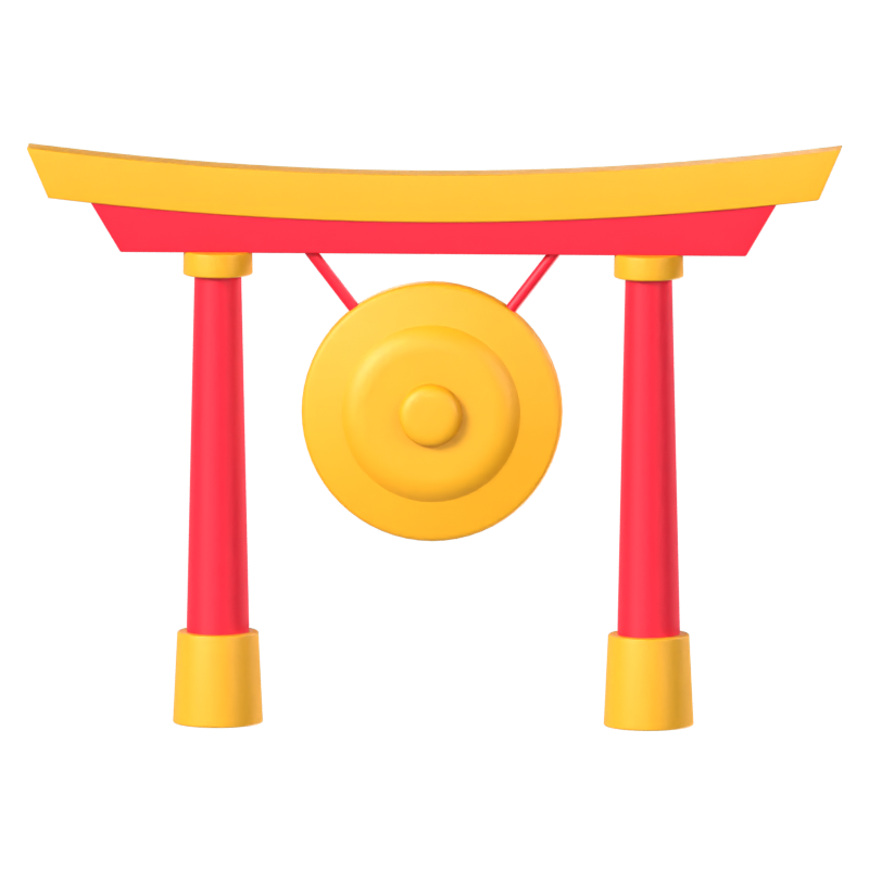 Chinesischer Gong 3D Modell 3D Graphic