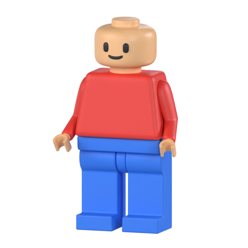 Modelo 3D de personagem Lego