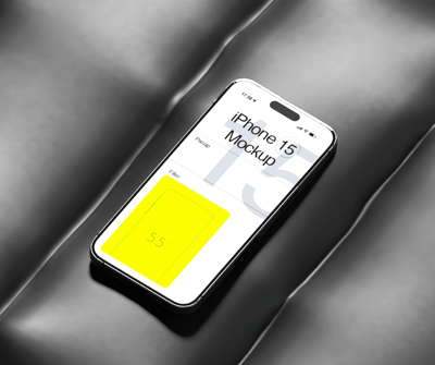 Iphone 15 Pro One Quilted Surface 3D Animated Mockup 3D Template