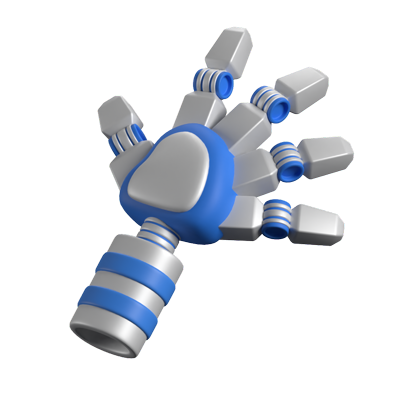 Robot Hand 3D Animated Icon 3D Graphic