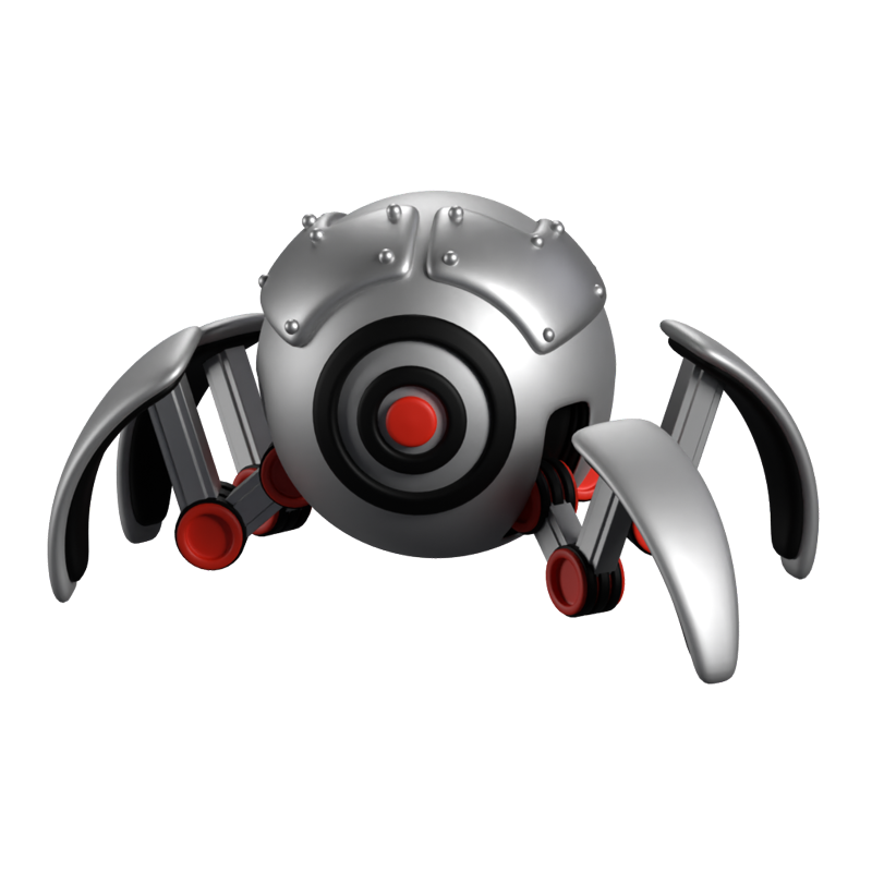 Spiderbot 3D Animierte Ikone 3D Graphic