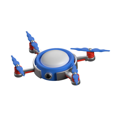 Robot Drone 3D Animated Icon 3D Graphic