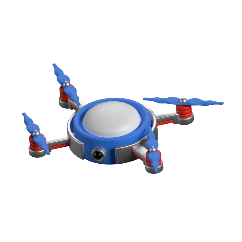 Roboter-Drohne 3D Animierte Ikone 3D Graphic