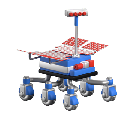 Rover Robot 3D Animated Icon 3D Graphic