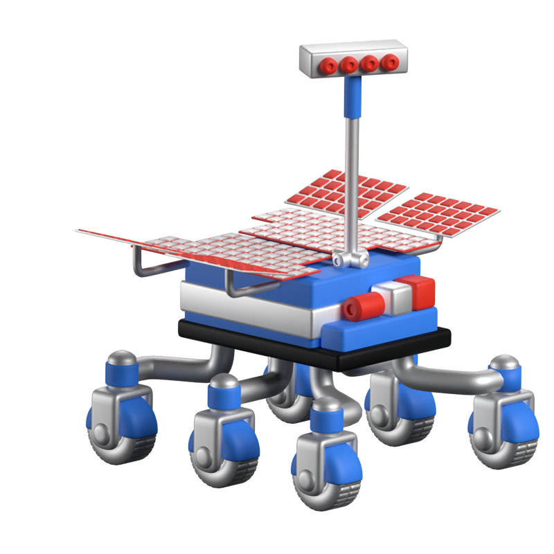 Rover Roboter 3D Animierte Ikone 3D Graphic