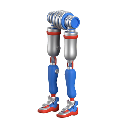 Robot Leg 3D Animated Icon 3D Graphic