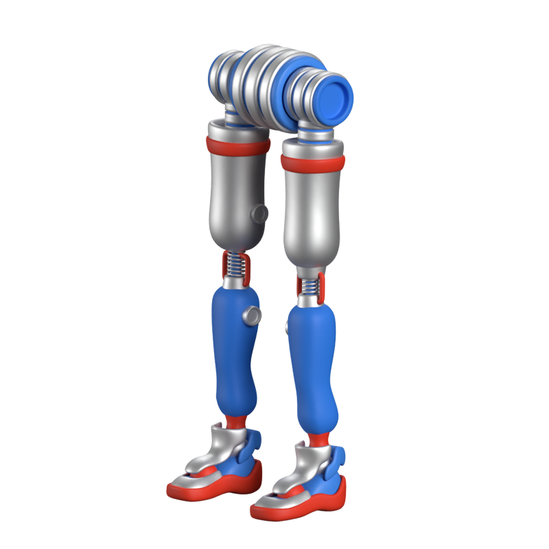 Robot Leg 3D Animated Icon 3D Graphic