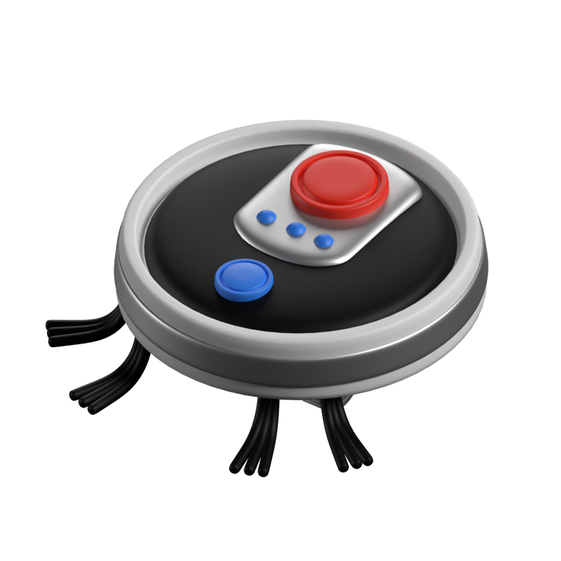 Vacuum Robot 3D Animated Icon 3D Graphic