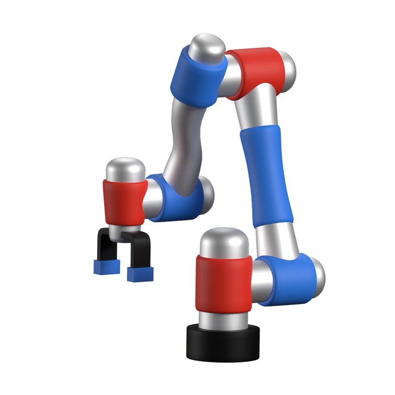 Cobots 3D Animated Icon 3D Graphic