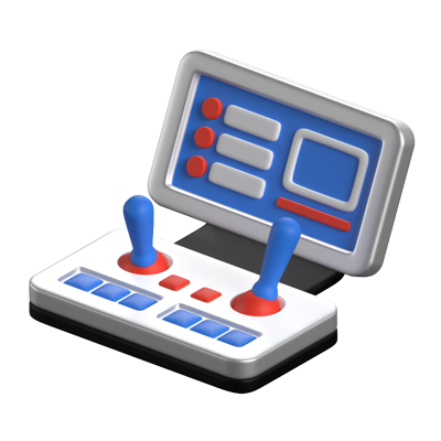 controlador de robot icono animado en 3d 3D Graphic