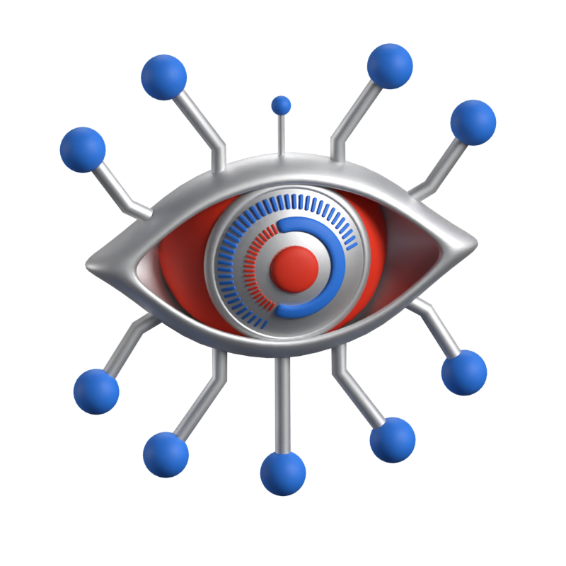 Cyber Eye 3D Animated Icon 3D Graphic