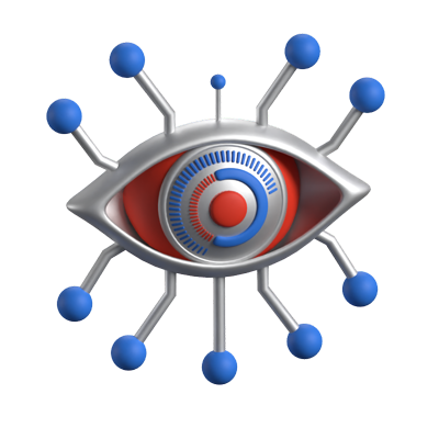Cyber Eye 3D Animated Icon 3D Graphic