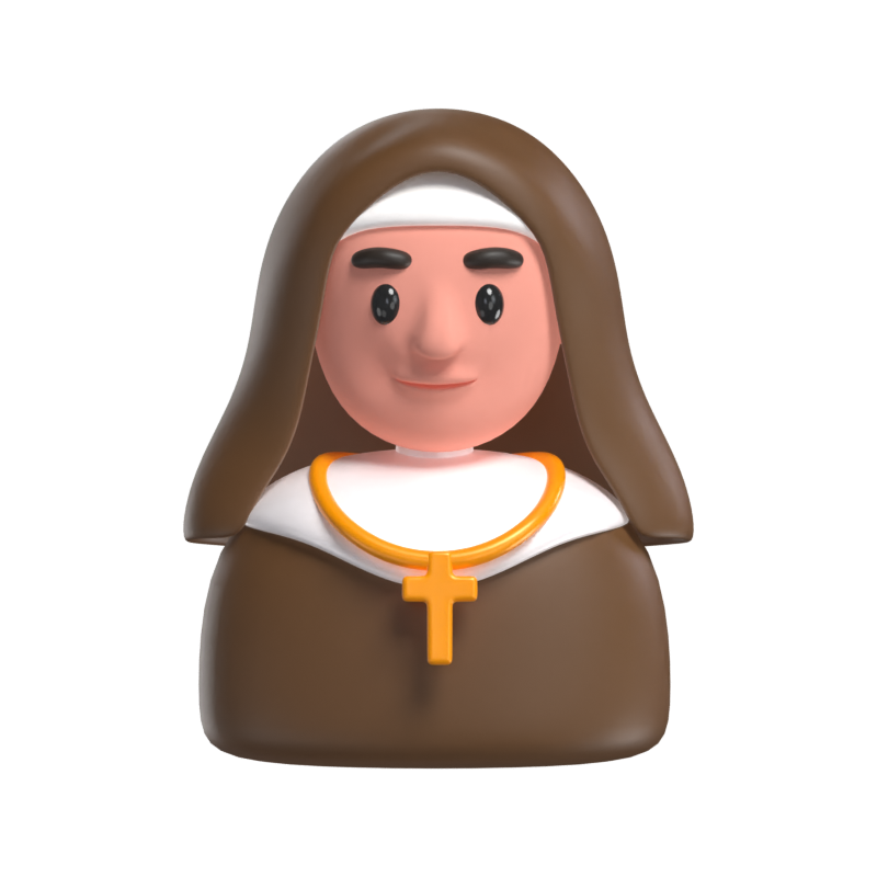 Nonne 3D Modell 3D Graphic