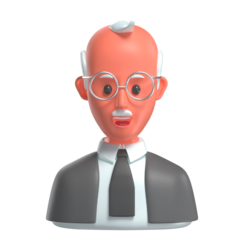 Professor 3D-Modell 3D Graphic