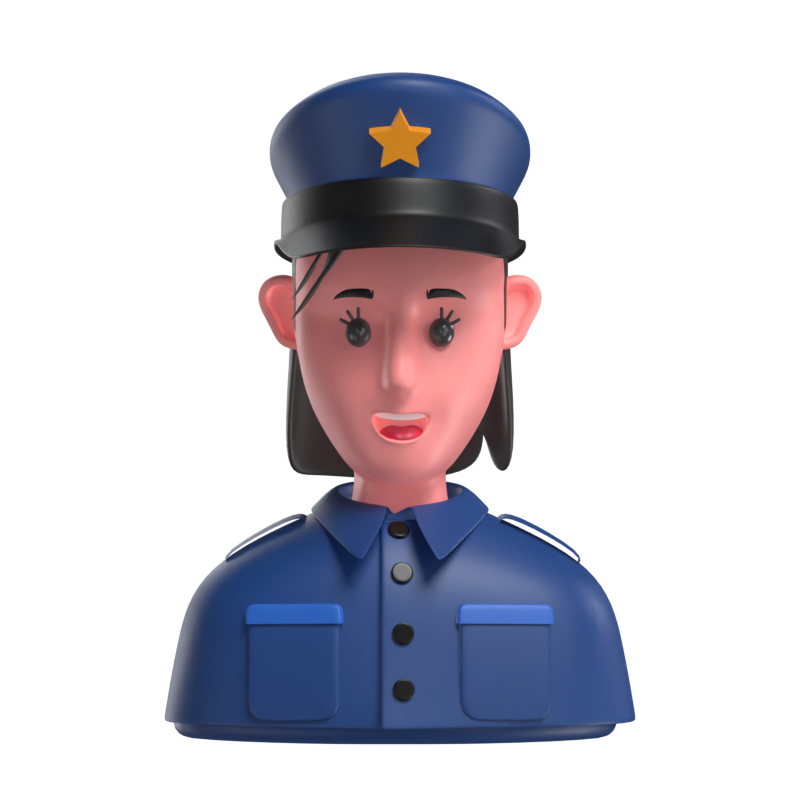 Polizei Frau 3D Modell 3D Graphic