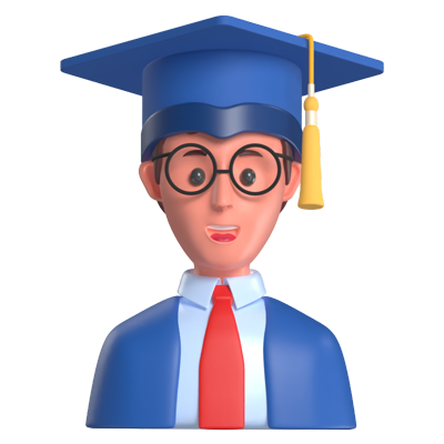 Graduated Student 3D Scene 3D Graphic