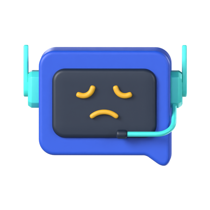 Sad Chatbot 3D Model 3D Graphic