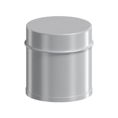3D Long Round Shaped Tin Can Model 3D Graphic