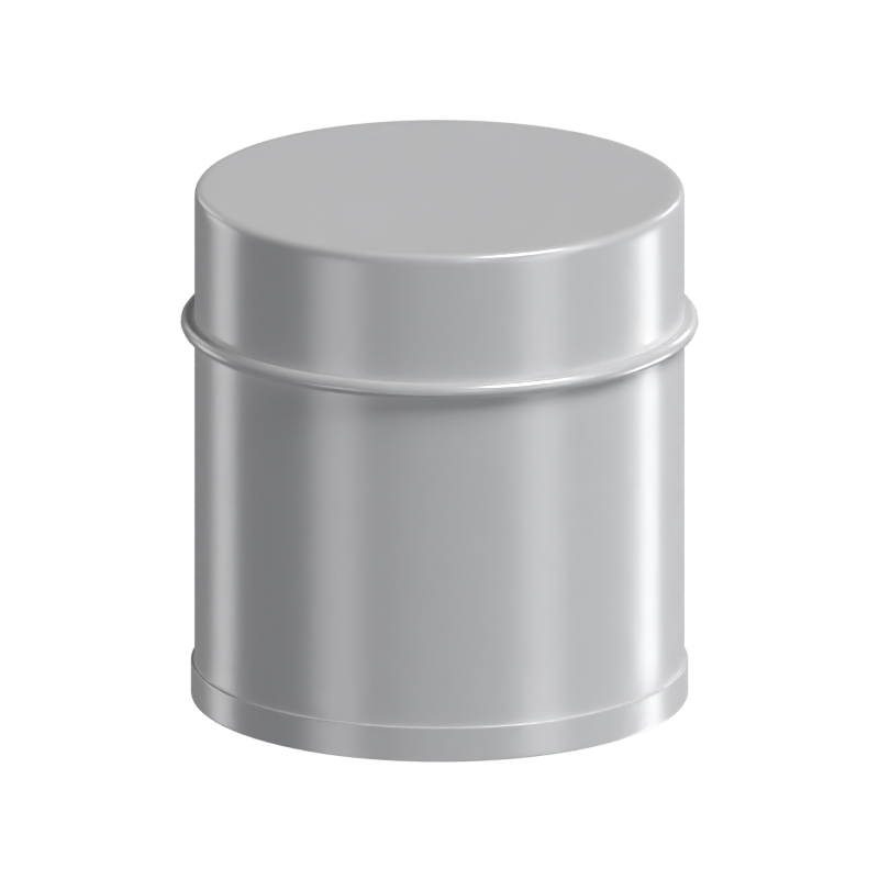 3D Long Round Shaped Tin Can Model 3D Graphic