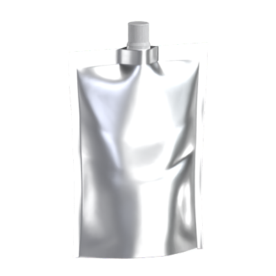 3D Broad Aluminum Foil Pouch Bag With Top Cap 3D Graphic