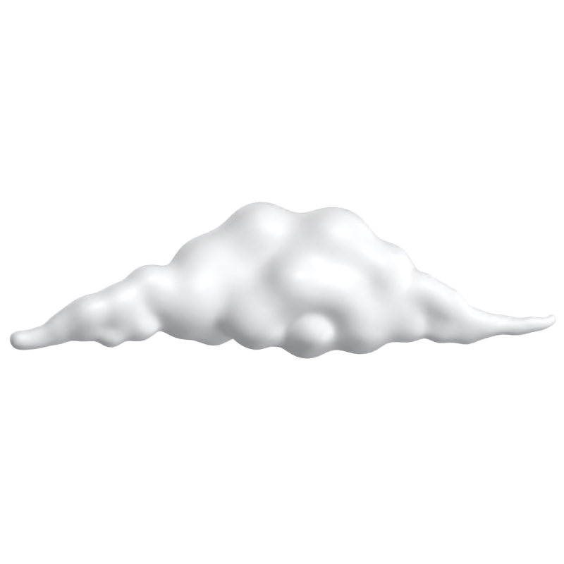 3D Slim Cloud With Pinched Tips Model For Sky Atmosphere 3D Graphic